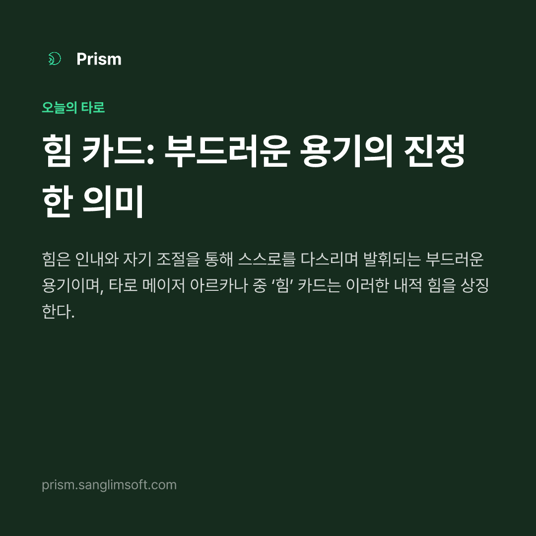 힘 카드: 부드러운 용기의 진정한 의미