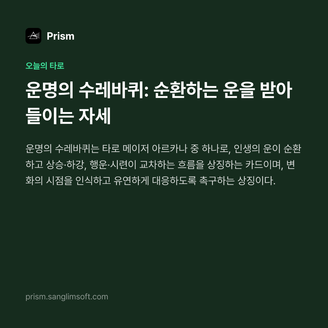 운명의 수레바퀴: 순환하는 운을 받아들이는 자세